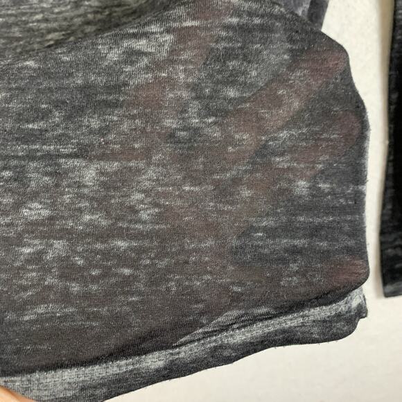 Derek Heart Women Y2K Grunge Semi Sheer Top Sz XL Black Faded Wash Punk Baddie - Picture 4 of 12